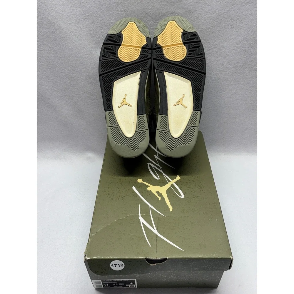 Air Jordan 4 Retro SE Craft Olive Medium Olive Black FB9927-200 Mens 11